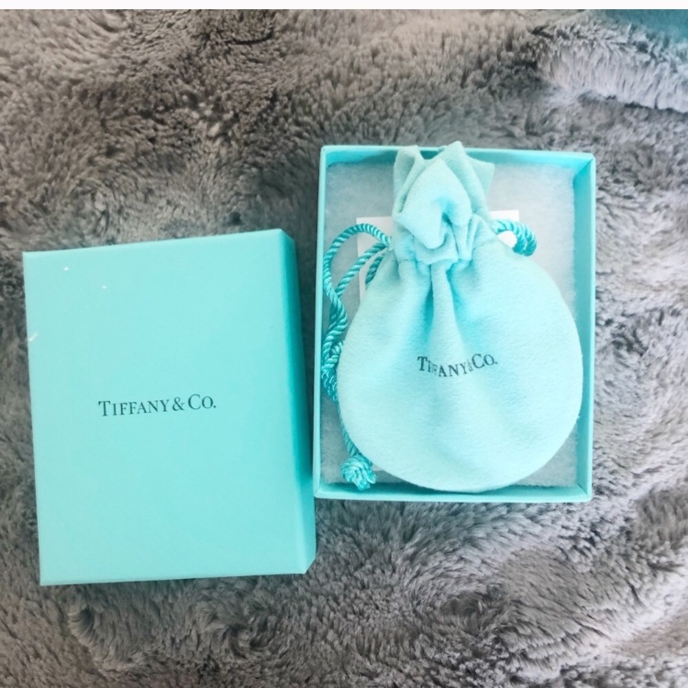 Two small Tiffany boxes and two drawstring pouches